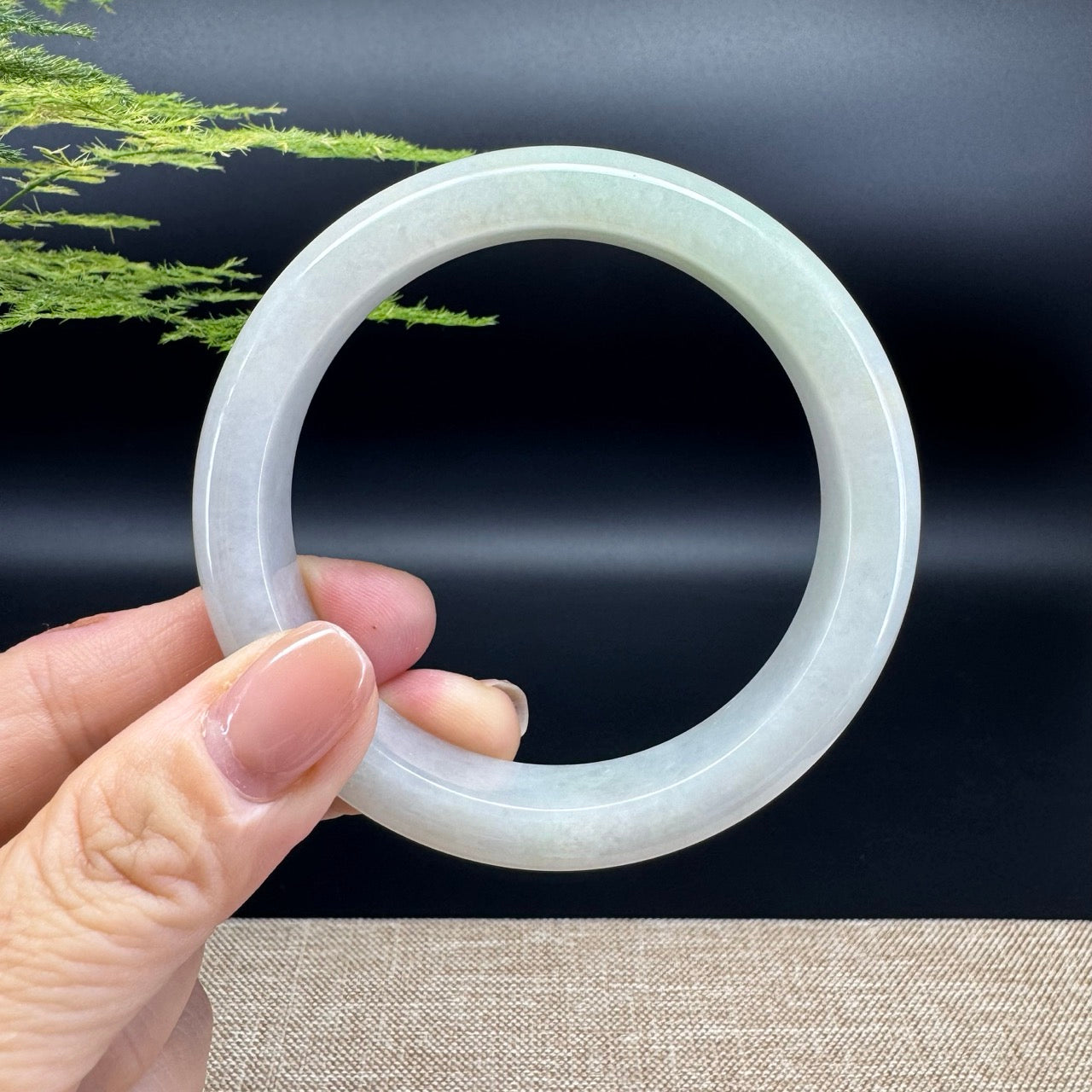 Genuine Burmese Yellow Green Jade Jadeite Bangle Bracelet (59.3mm)