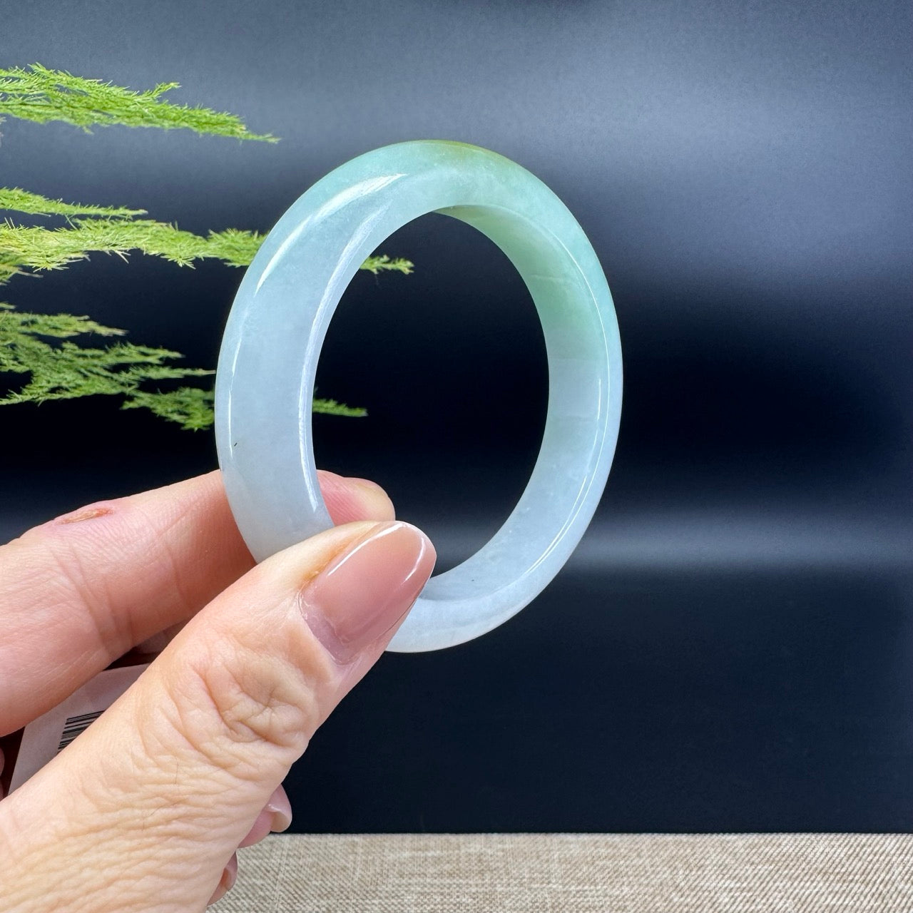 Genuine Burmese Yellow Green Jade Jadeite Bangle Bracelet ( 53.6mm )