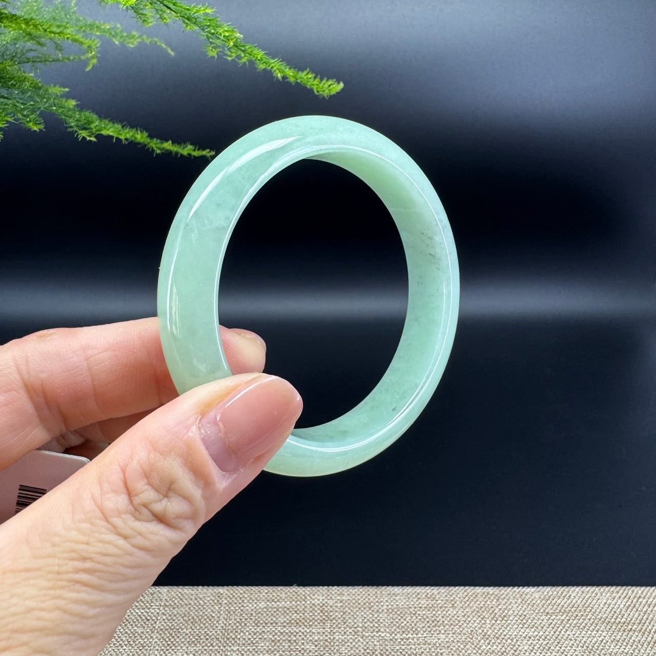 Genuine Burmese Green Jade Jadeite Bangle Bracelet (56.4mm )