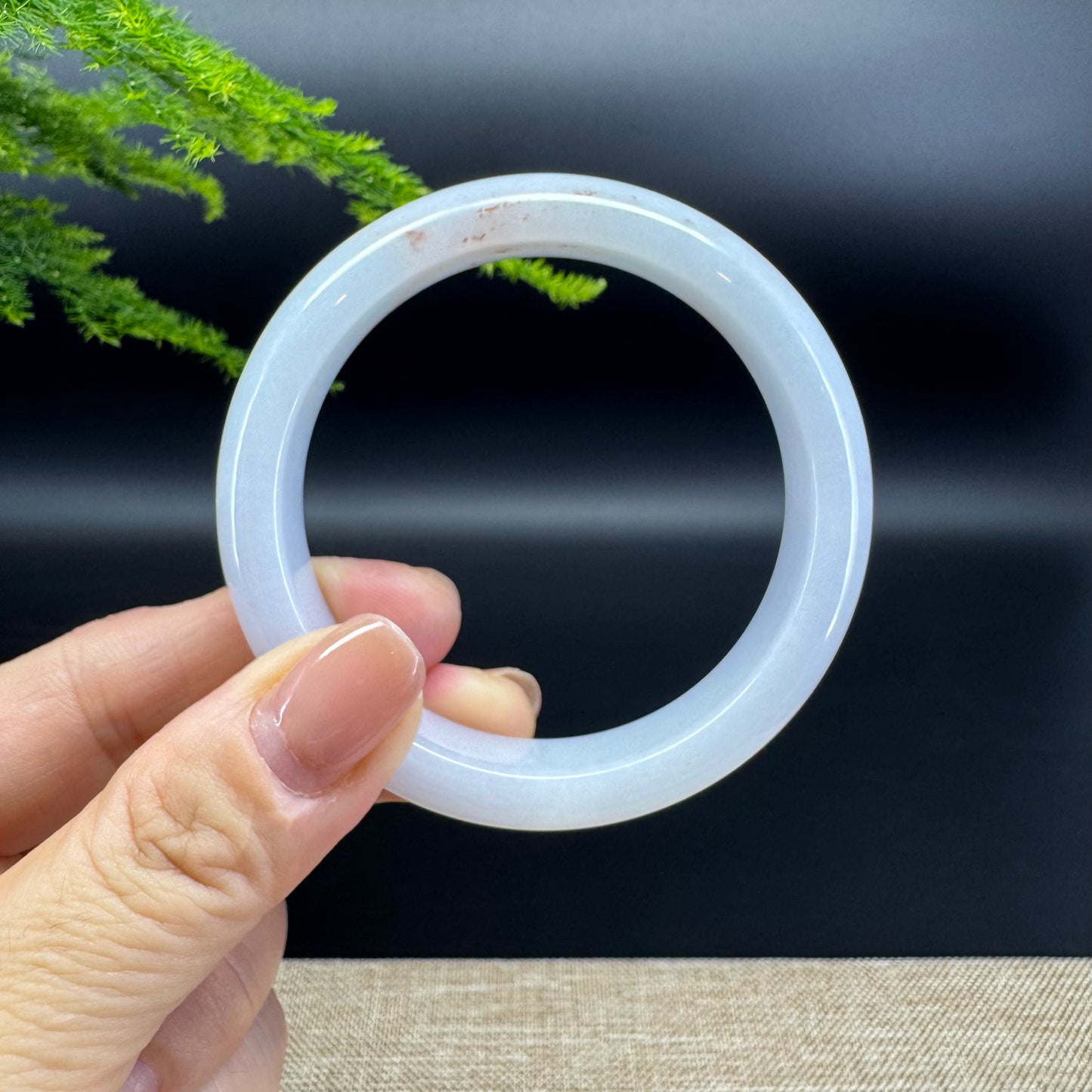 Genuine Burmese Icy Jade Jadeite Bangle Bracelet ( 55.1mm )