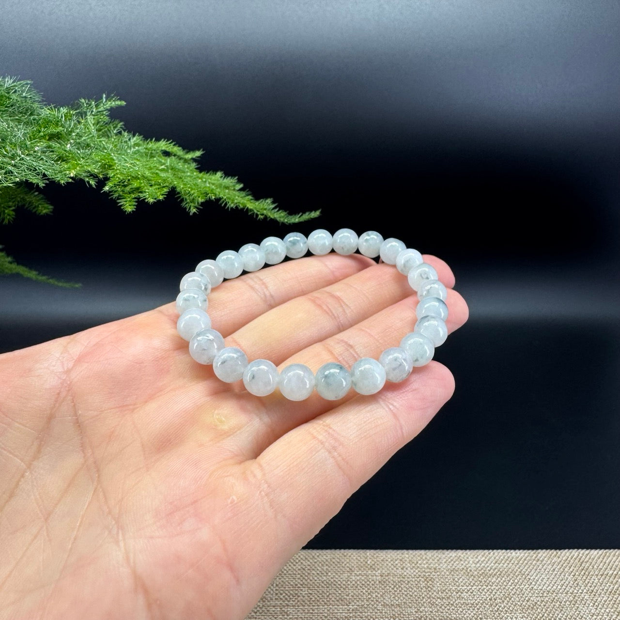 The beads shape of the round.The beads color is icy blue.