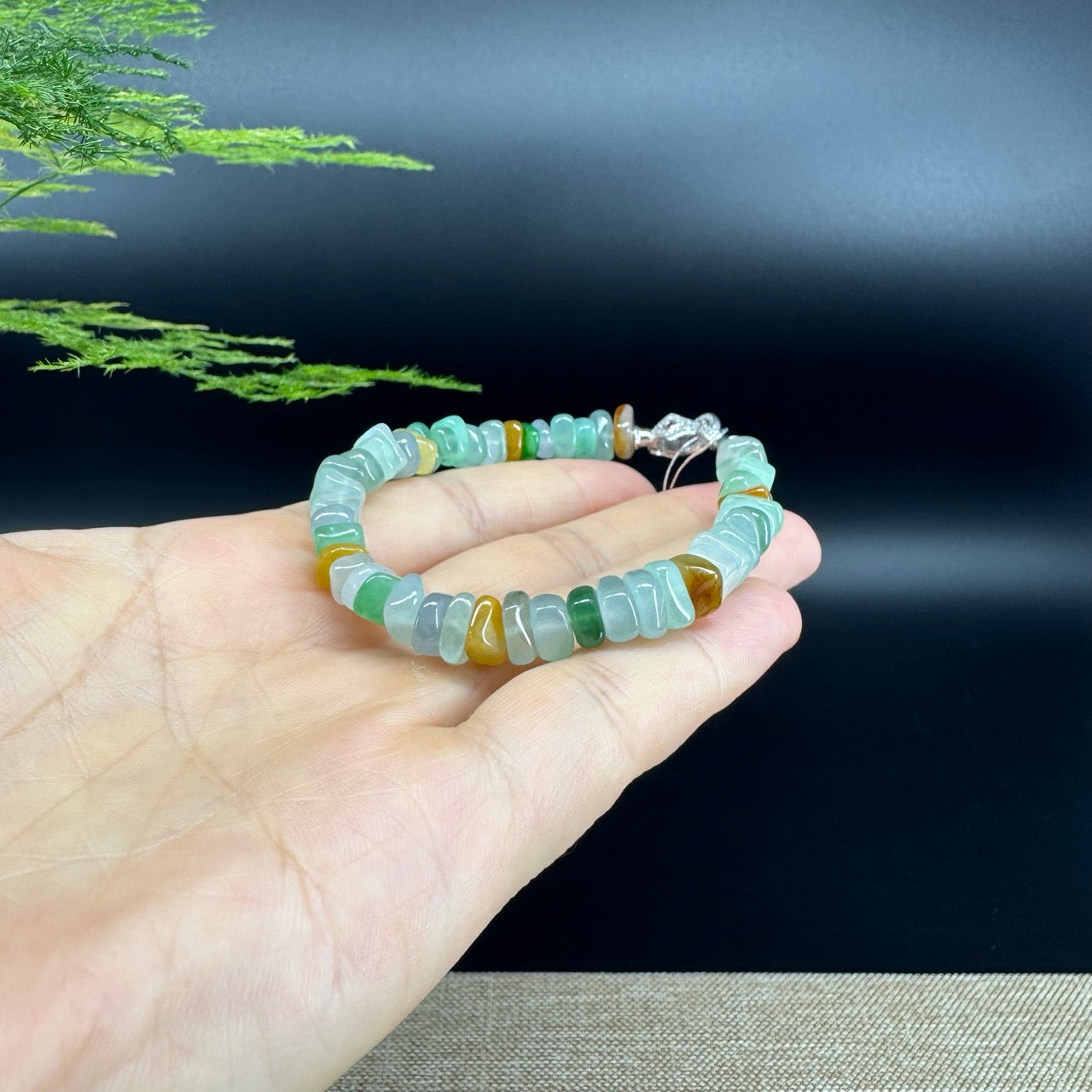 The beads color are multiple.