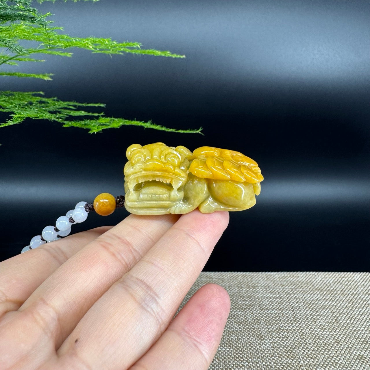 RealJade® Co. Pi Xiu Genuine Burmese Jadeite Jade PiXiu Pendant Necklace (FengShui Lucky)