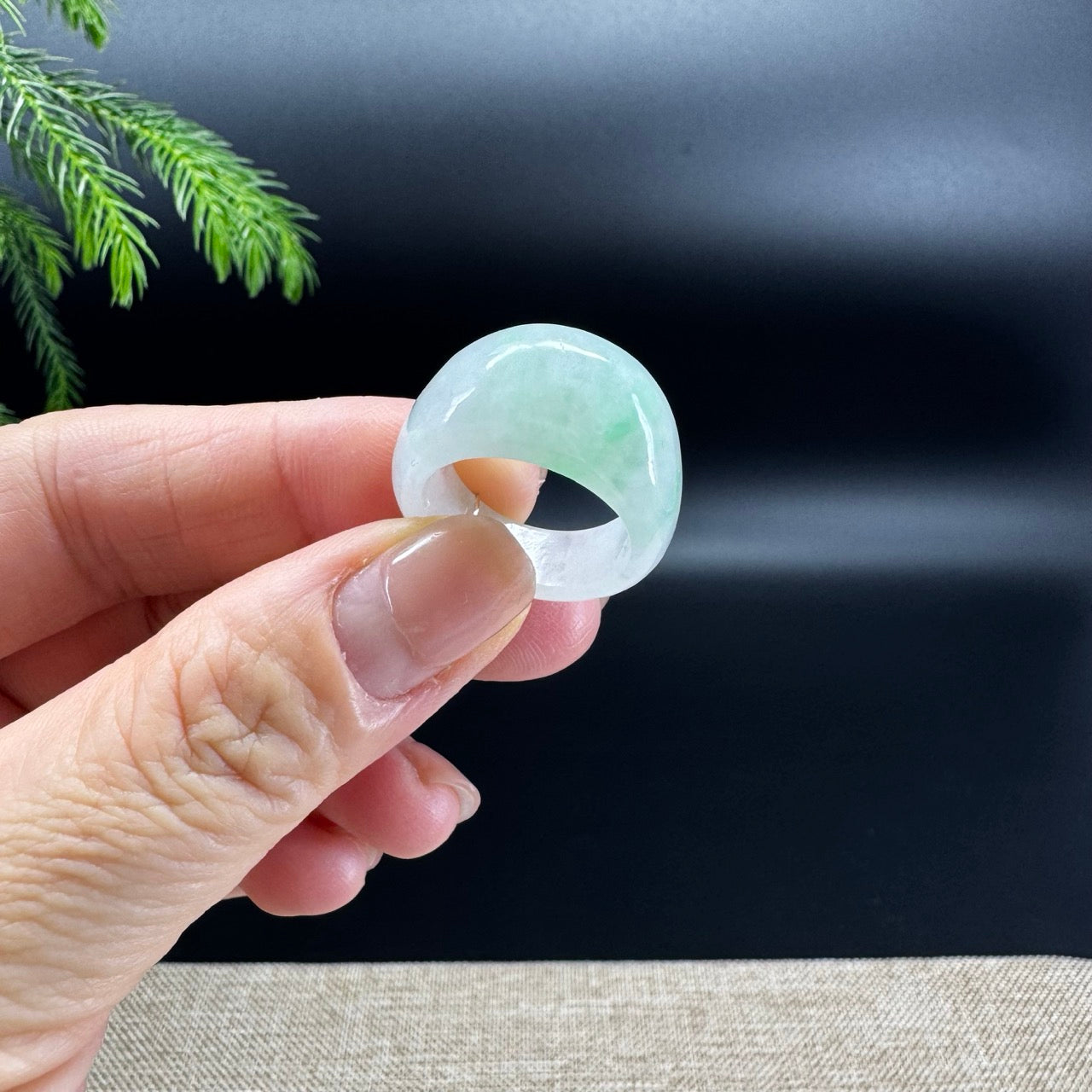 RealJade® Burmese Light Green Traditional Jadeite Jade Ring