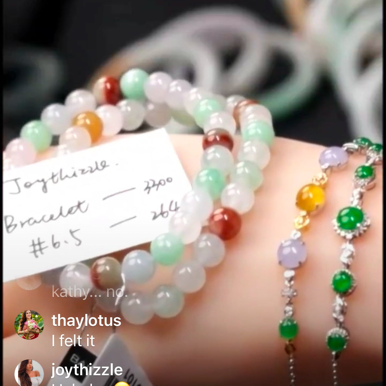 "Live" 18kw Gold Natural Icy Multi Color Jadeite Jade Link Bracelet with Natural Diamonds