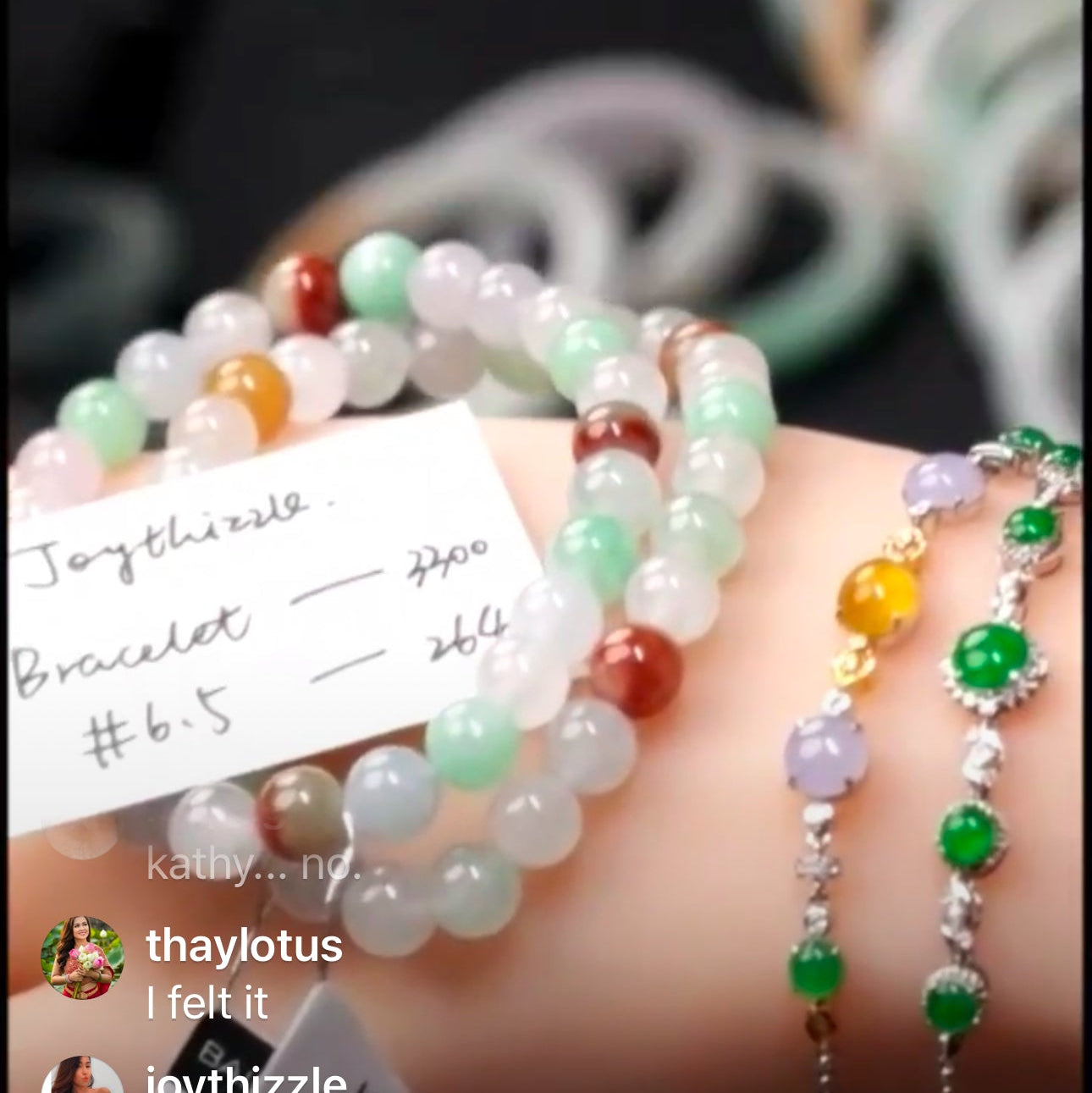 "Live" 18kw Gold Natural Imperial Green Oval Jadeite Jade Link Bracelet with Natural Diamonds