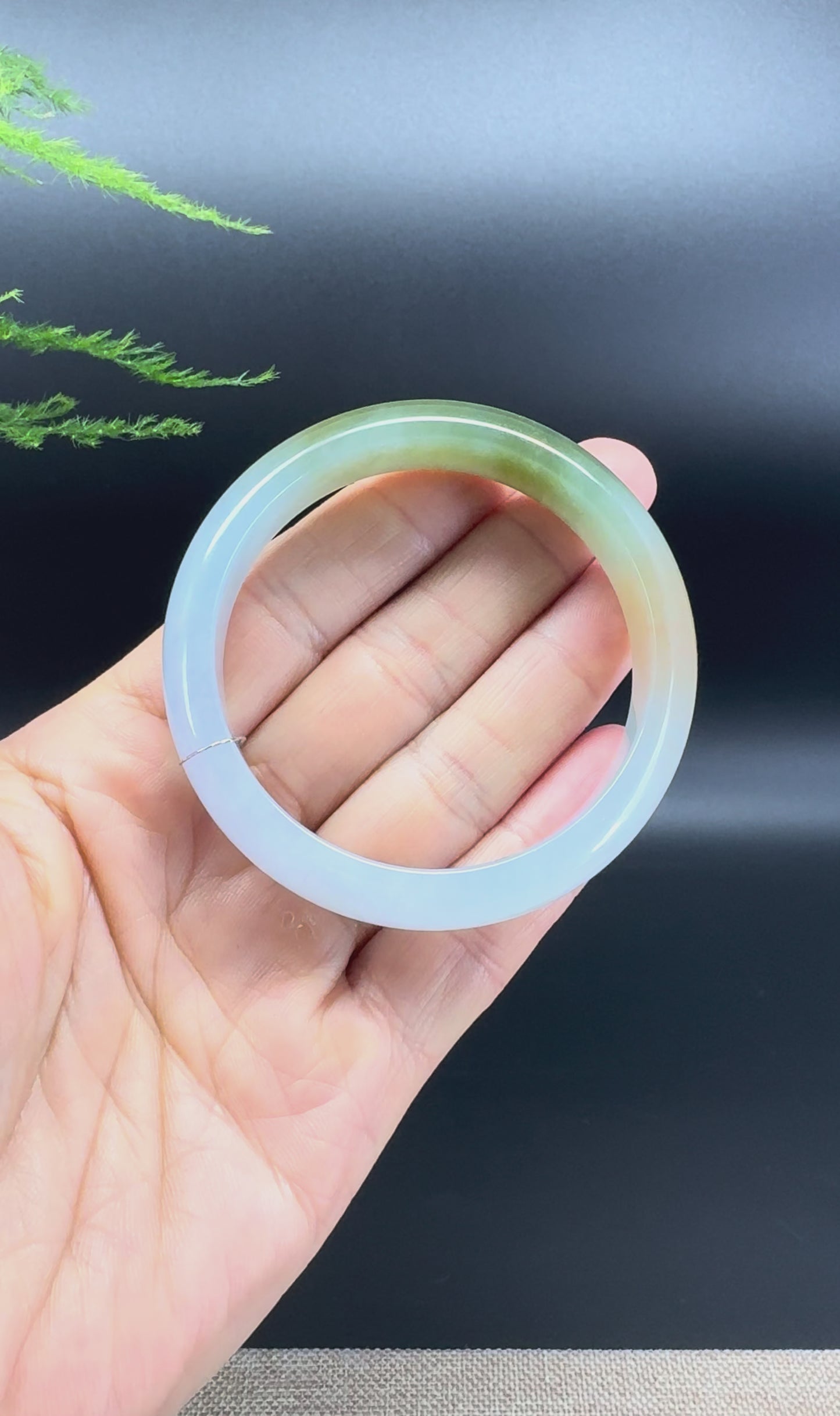 Load and play video in Gallery viewer, Genuine Burmese FuLuShou Jadeite Jade Bangle Bracelet (53.2mm)

