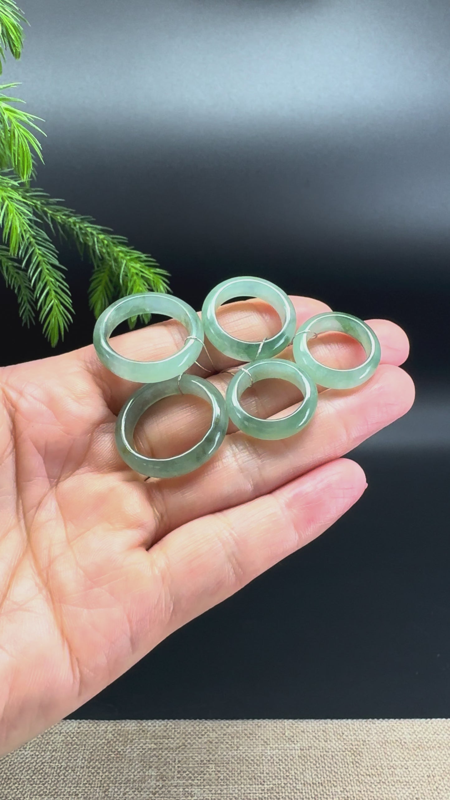 Load and play video in Gallery viewer, RealJade® Burmese Icy Oil Green Traditional Jadeite Jade Ring

