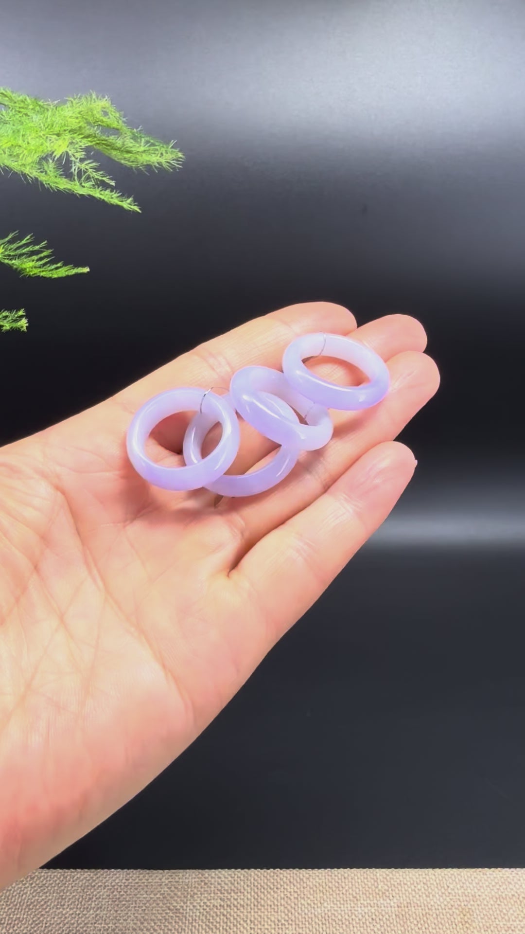 Load and play video in Gallery viewer, RealJade® Burmese Icy Lavender Traditional Jadeite Jade Ring
