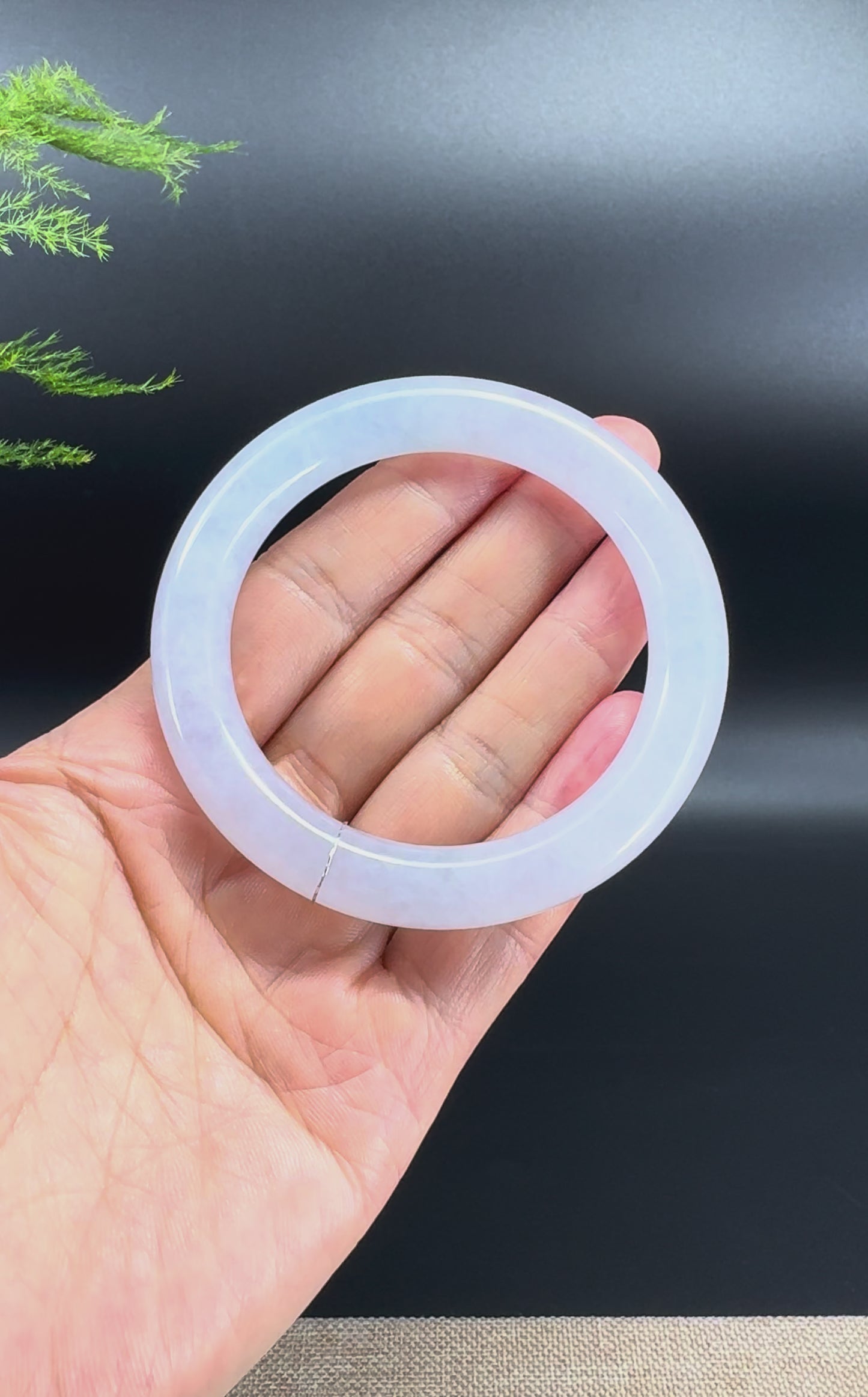 Load and play video in Gallery viewer, Genuine Burmese Icy Jade Jadeite Bangle Bracelet (55mm)
