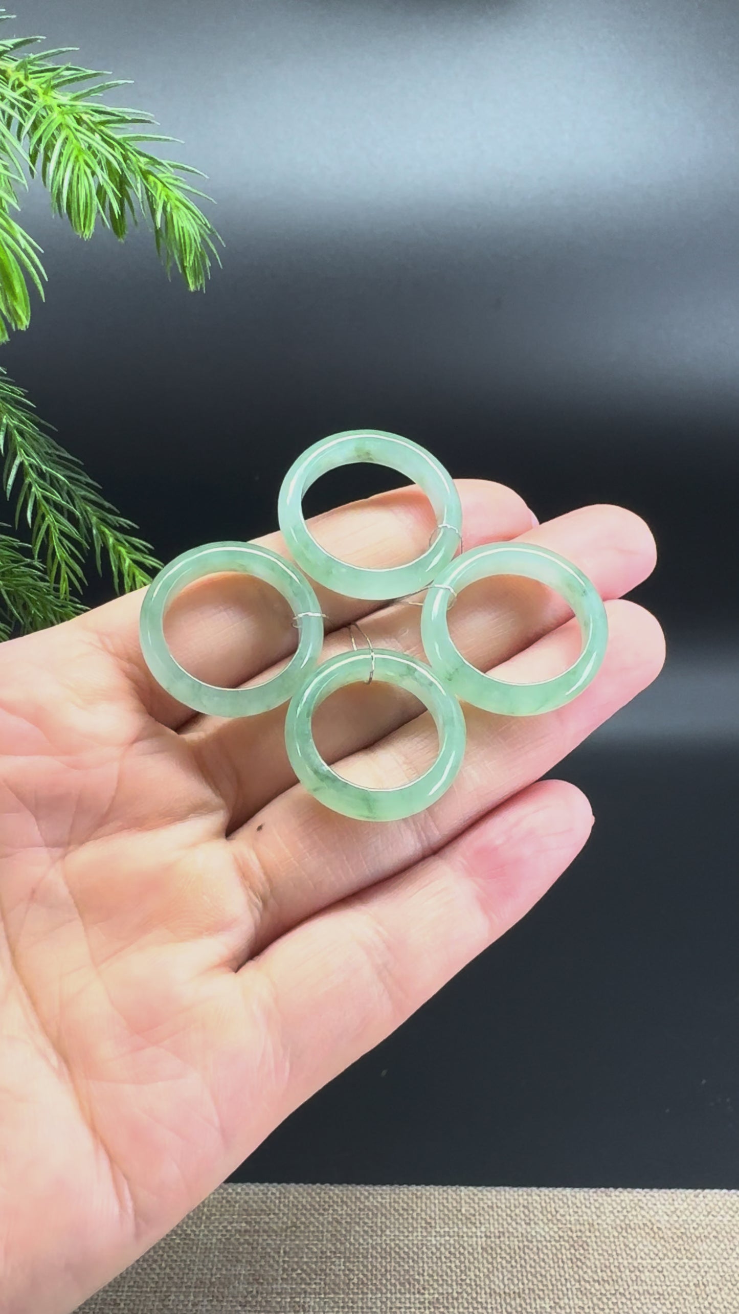 Load and play video in Gallery viewer, RealJade® Burmese Blue Green Traditional Jadeite Jade Ring
