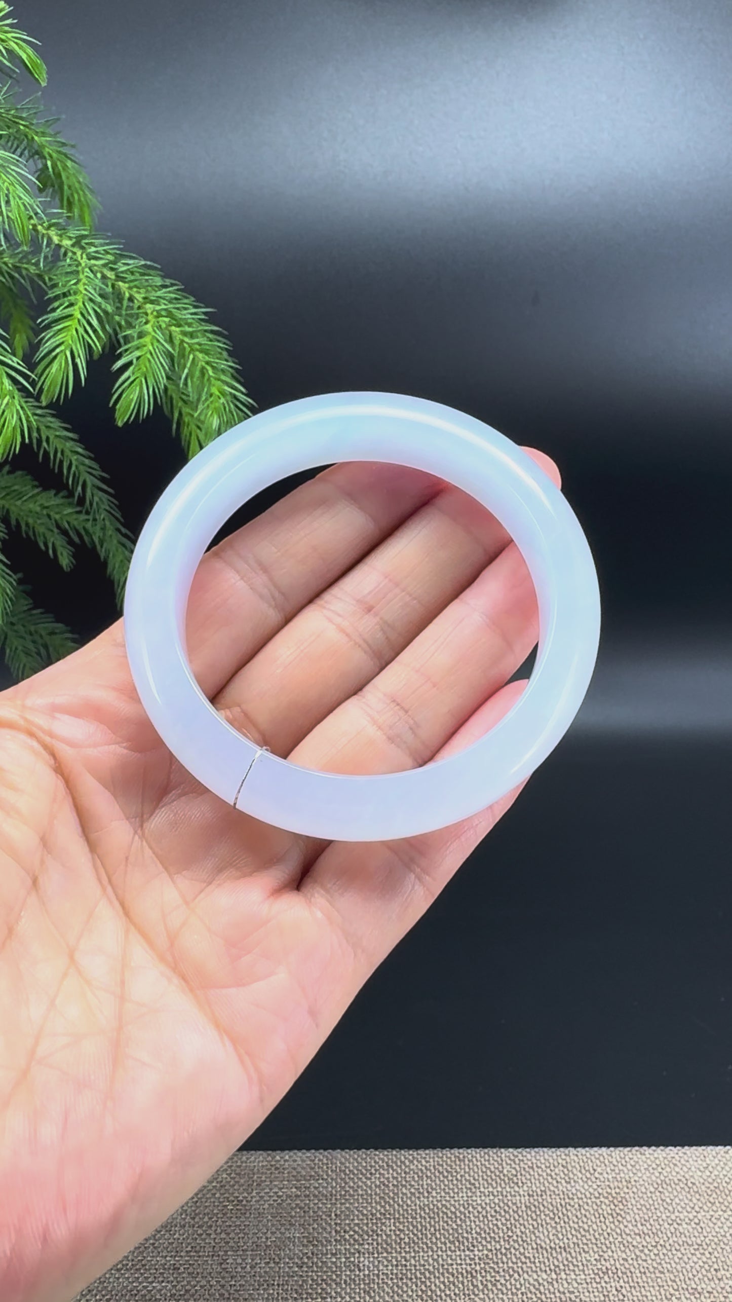Genuine Burmese Icy Jade Jadeite Bangle Bracelet (55mm)